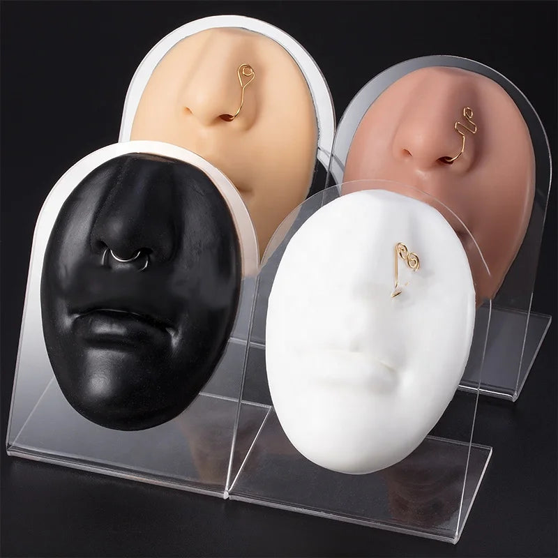 Gaby New Soft Silicone Display Model Face Design  Faux Real Artificial Piercing Model  Display Tool Piercing  Jewelry