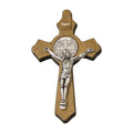 Catholic Crucifix Alloy Inri Jesus Cross with Wooden Cross Religious DIY Rosary Jewelry Accessories for Children Wholesale