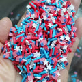 1kg DIY Slime Sprinkles Rectangle Shaped American Flag Star Mix Polymer Clay Sprinkles Slices