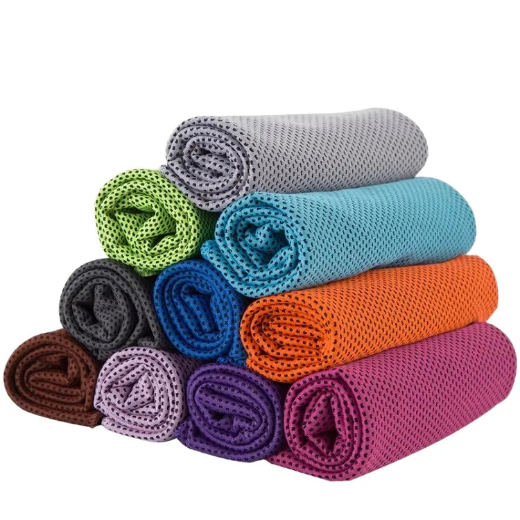 Premium Custom Logo Printed Eco-Friendly Quick-Dry Outdoor Soft Summer 100% Polyester Gym Running Sports Cooling Towel