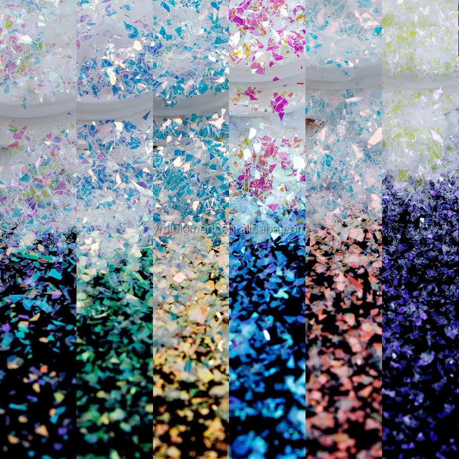 OGF Mermaid Glitters Iridescent Glitter Flakes for Nail Manicure Resin Crafts Tumbler Christmas Opal Glitter Sequin Flakes