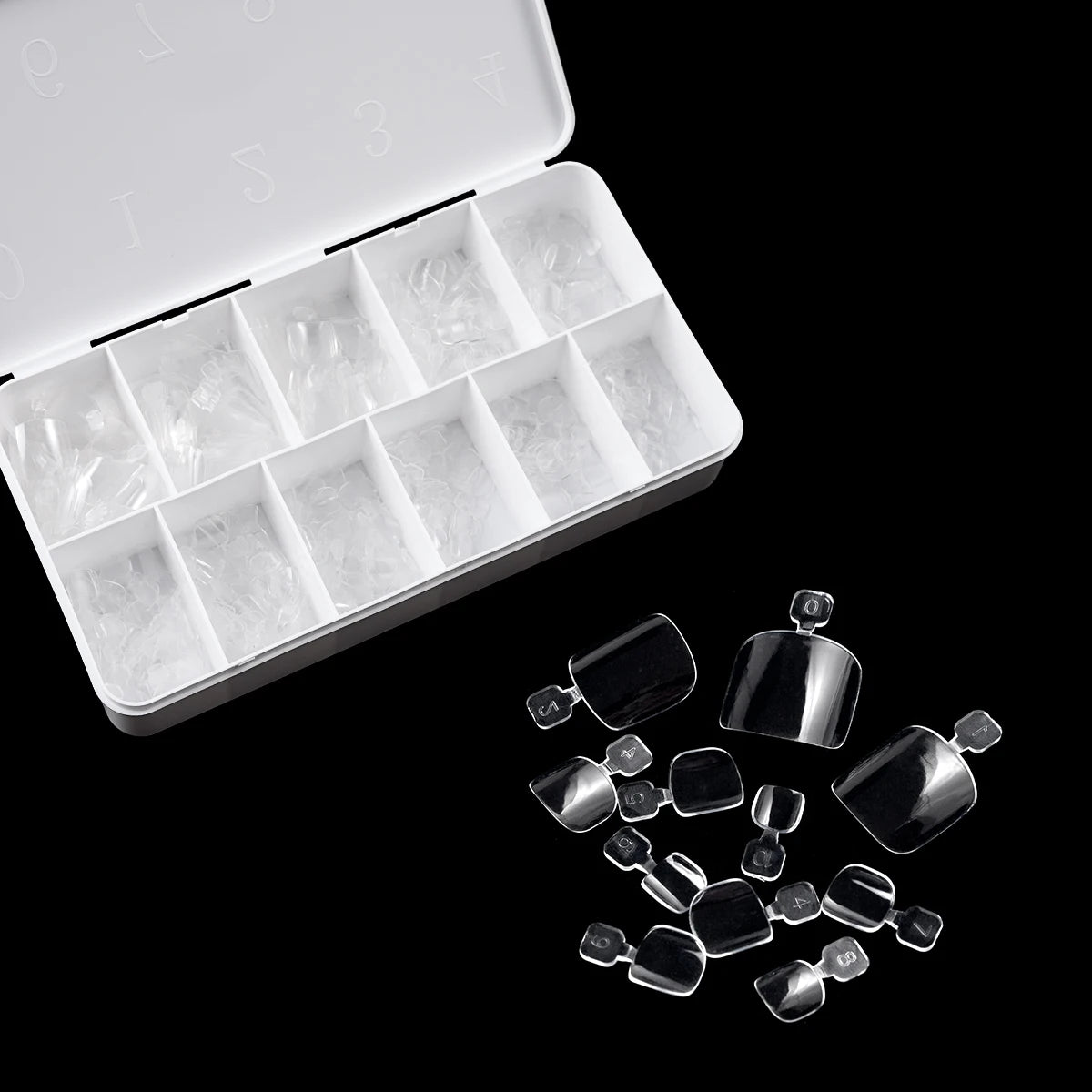 Handmade 550-Piece Nail Art Collection Simple Fashionable French Style Short Removable ABS Fake Toenails INS Press Nails