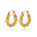 Wholesale Custom Luxury Stainless Steel Stud Hoop Earrings with Pearl Design for Women