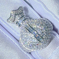2023 New Arrival Fashion VVS Moissanite Diamond Hip Hop Money Bag Ring for Men