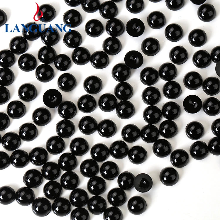 Lan Guang Wholesale Loose Colored Imitation ABS Plastic Garment Accessories Pearl Beads for Jewelry Making