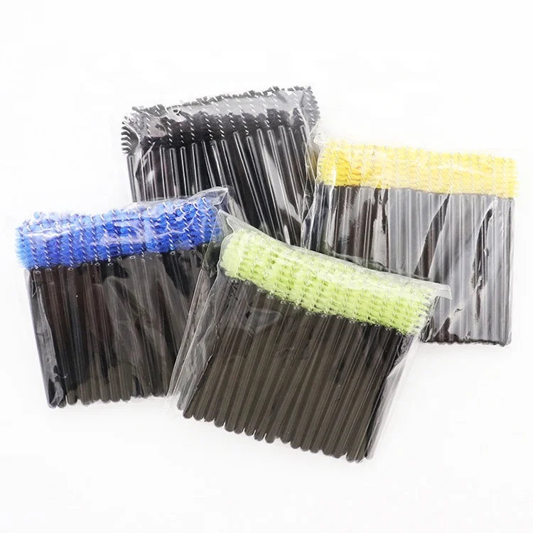 Eyelash Brushes 50Pcs Disposable Mascara Wands Mini Lashes Brushes Mascara Applicator Micro Brushes for Eyelash Eyebrow