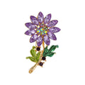 Elegant Four-Color Sunflower Brooch Exquisite Alloy Rhinestone Jewelry for Gifts Parties Engagements
