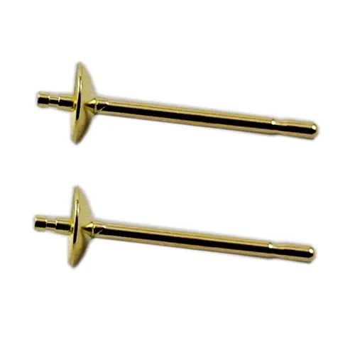 Beadsnice Scrolls Back 14K Yellow Gold Ear Locking Earring Back & 14k Gold Stud Earring