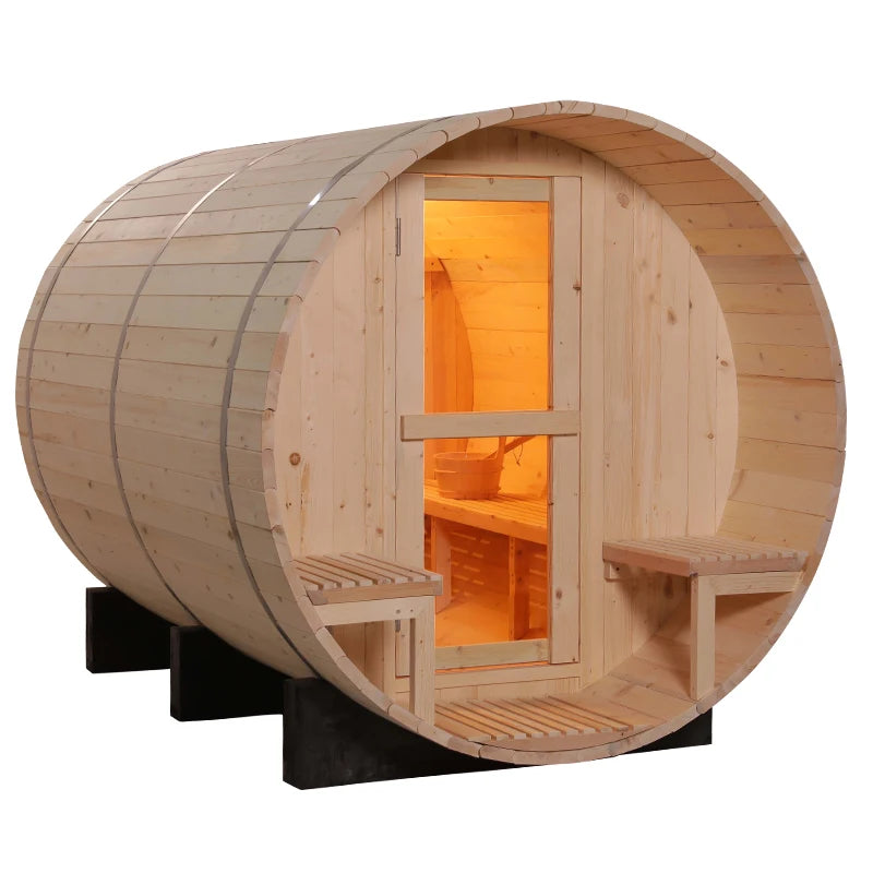 Hot Sale Exterior Sauna Room Wooden Outdoor Sauna 6 Person