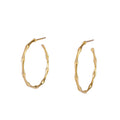 MELYNN Trend Jewelry Bamboo Design Hoop Earrings Sterling Silver 925 Earrings Rhodium Gold Plated Earrings for Women