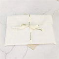 Chuanghua Customize 8oz Beige Color Cotton Canvas Clothes Scarves Envelope Bag With Brand Logo on the Ribbon