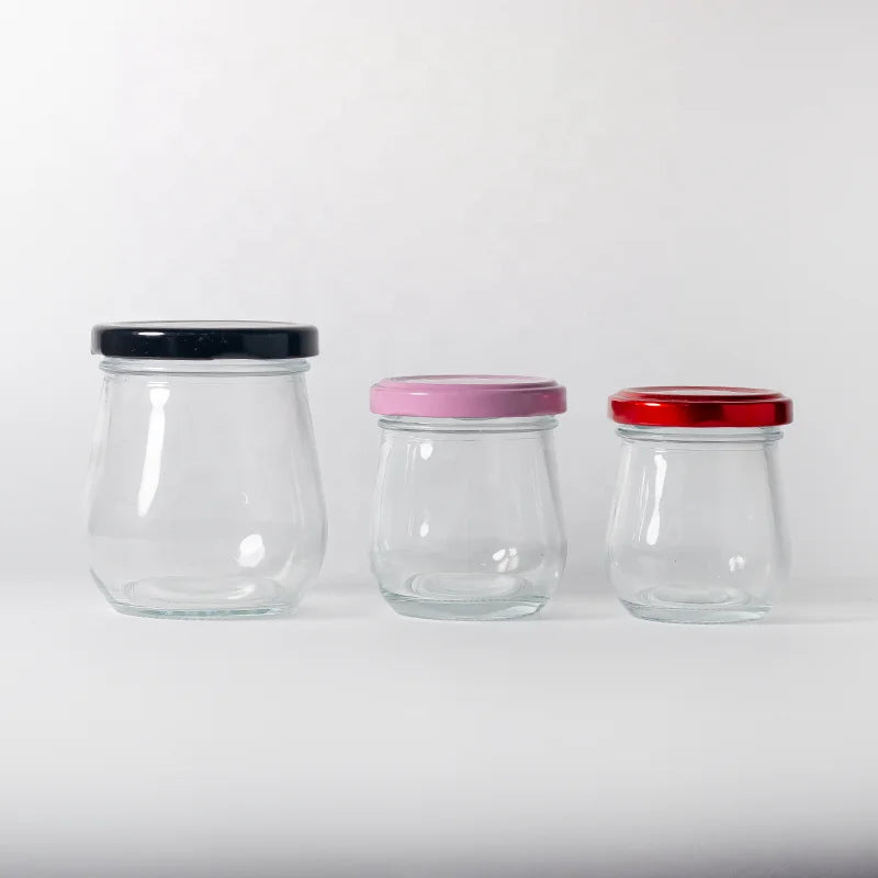 50g Mini Small Round Clear Home Decorative Food Jar Glass Bottle Bird Nest Bottle With Screw Lid