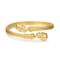 Vintage Non-Tarnish Gold Plated Stainless Steel Bracelet Pharaoh Cuff Bangle for Gift Wedding Anniversary