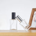 In Stock 30ml 50ml 100ml Empty Square Perfume Glass Spray Bottles With Easy Crimp Gold Cap