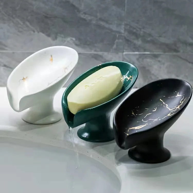 Modern Draining Soap Dish Holder Eco-Friendly Portable Custom Finished Bathroom Shower Ceramic Soap Saver Hotel Storage