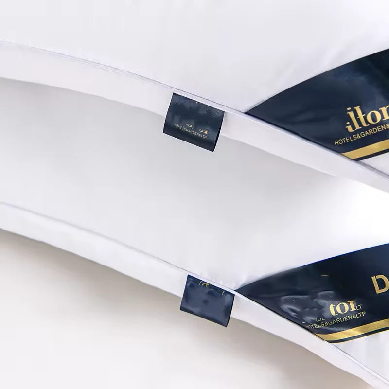 YongHo Modern European American Polyester Plant Neck 48*74 CM Customized Logo 1000 GSM Anti-Static Folded Sleeping Bed Pillows
