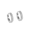 Fashion Earrings Set 925 Sterling Silver Gold Plated Tiny Cubic Zirconia CZ Round Hoops for Women Fine Jewelry Wholesale
