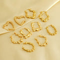 Sample Vintage Designer 18K Gold Plated Stainless Steel Thread Irregular Twist Hoop Earrings for Women Fashion Jewelry Wholesale