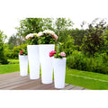 Solar-Charged LED Illuminated Large Plastic Flower Pots Garden Patio Planters Restaurant Landscape Hotel Decorations Planting