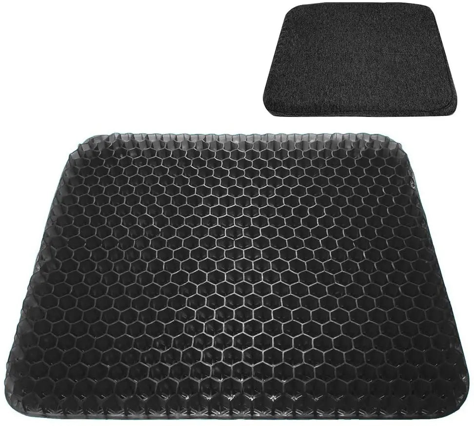 Gel Seat Cushion Breathable Honeycomb Design Office Use Eco-Friendly Waterproof Body Pressure Distribution