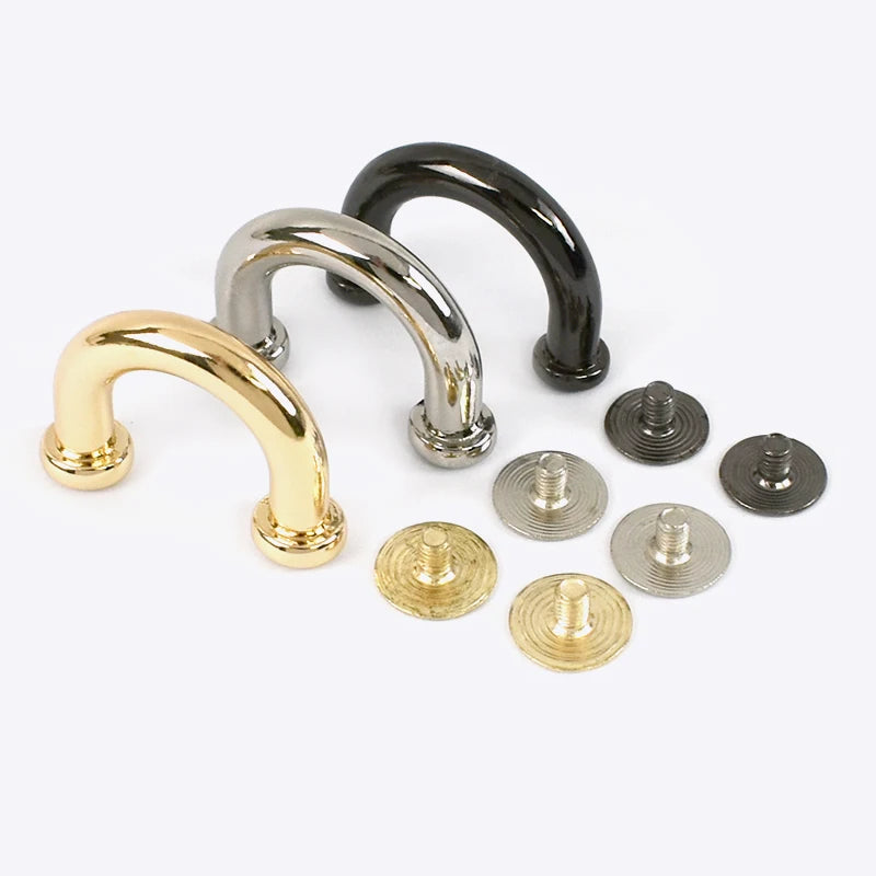For Deepeel BD302 15mm Metal Handbag Accessories D Ring Arch Bridge Buckle