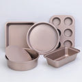 Carbon Steel 5 Pieces 8-inch 6 Cup Cake Pan Nonstick Bakeware Model Pizza  Dishes Tray Molds Baking Tool Set