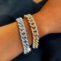 New Fashion Luxury Link Chain Bracelet Gold Silver Color Bracelet for Women