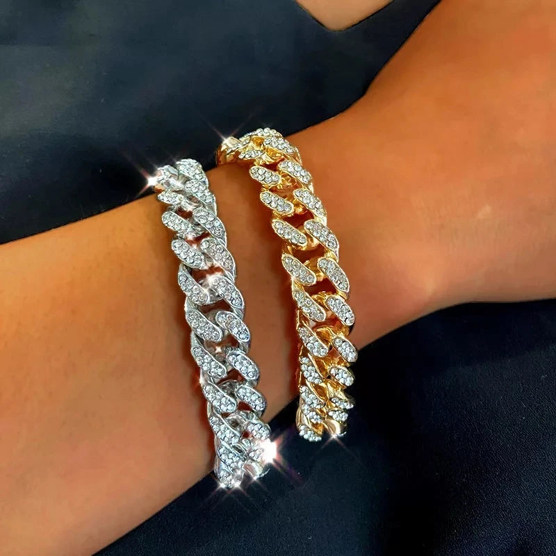 New Fashion Luxury Link Chain Bracelet Gold Silver Color Bracelet for Women
