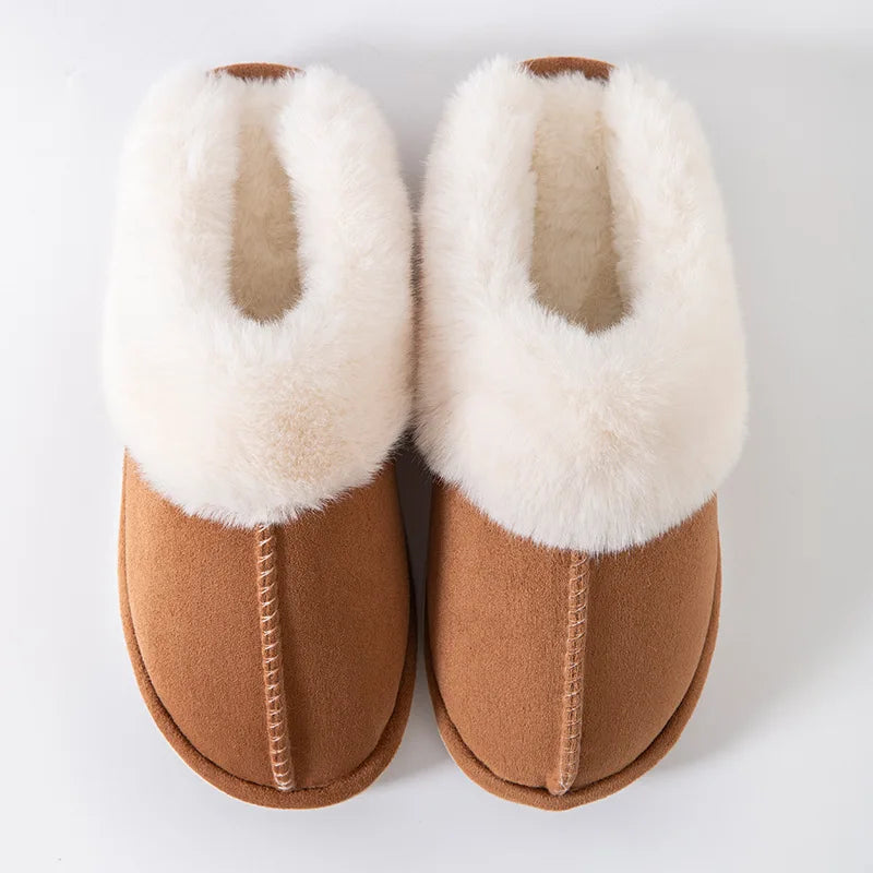 C&Y Cozy Warm Winter Women's for Slippers Fluffy Soft Memory Foam with Anti-Slippery Feature Fashion Faux Fur Plush Slide
