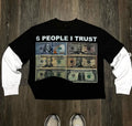 OEM Custom Street Wear Graphic Boxy Waffle Hip Hop Double Layer Oversized Long Sleeve Tshirt for Men