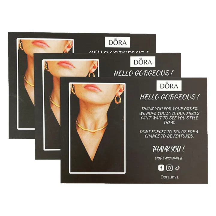Recycle Black Color Business Personal Gift Postcard Luxury Customized Thank You Card