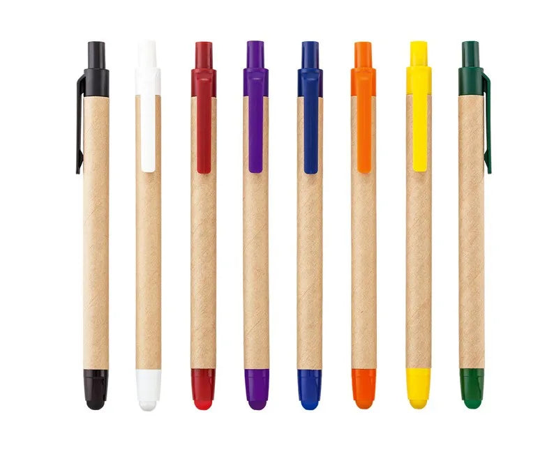 Promotional Eco Friendly Paper Ballpoint Pen Recycled Paper Pen Touch Screen With Custom Logo