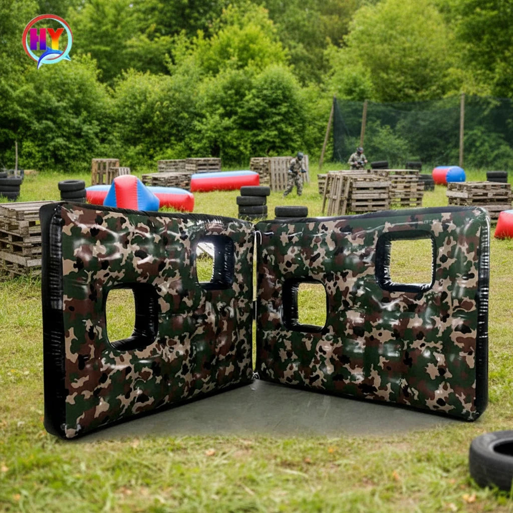 Camouflage New Design 2m*1.5m Barrier Inflatable Paintball Bunkers for Paintball Games