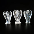 Huiying 1.5 Inch Wholesale Natural Gemstone Carving Decorative Clear Quartz Angels Crafts