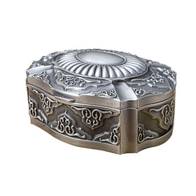 Metal Creative European Style Jewelry Box Retro and Elegant Storage Box High-End and Exquisite Home Desktop Jewelry Box