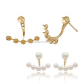 14k Pure Gold Jewelry Earring Mountings Accessory Pearl Beads Jewelry Finding for DIY Jewelry