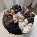 French Luxury Hair Accessories Hair Band Super Large Agaric Edge Bud Satin Solid Color Elastic Hair Band Vintage Scrunchie