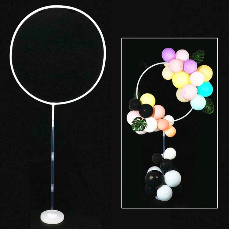 Balloon Arch Wedding Party Decorations Circle Frame Column Base Stand Display Kit with Garland Holder for Valentine's Day Easter MegaBDM