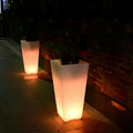 30" Height Glowing Light-Up Outdoor Illuminated Eco-Friendly Home Garden Flower Plant Pot Color-Changing LED 3L Capacity Li-ion