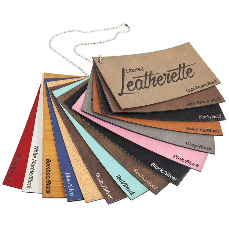 Custom 12*18 Inches Blanks Laserable Leatherette Sheets With Adhesive