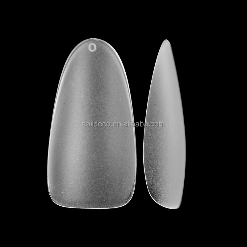 NADECO Wholesale Private Label OEM Gel X Extension Full Cover Clear Medium Round Press on Acrylic Artificial False Nail Tips
