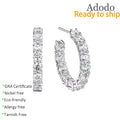 High End 925 Silver C Shaped Designer Hypoallergenic Stud Earrings Shiny Round Cut VVS1 GRA Certified Moissanite Jewelry Women