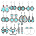 exaggerated bohemian earrings set wholesale boho turquoise jewelry set fashion jewellery sets for western womenand 10 pic set