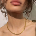 18k Gold Plated Brass Copper Alloy Pendant Accessories Twist Chains Rope Chain for Men Women