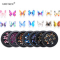 GREENKEM 10pcs/Box Acrylic Nail Butterfly Jewelry Crystal Strass Nail Art RhineStones Charms Accessories 3d Butterfly Nail Art