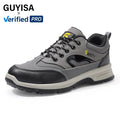 GUYISA Safety Shoes Light Weight European Standard Steel Toe Anti-puncture Sole  Safety Shoes for  Men