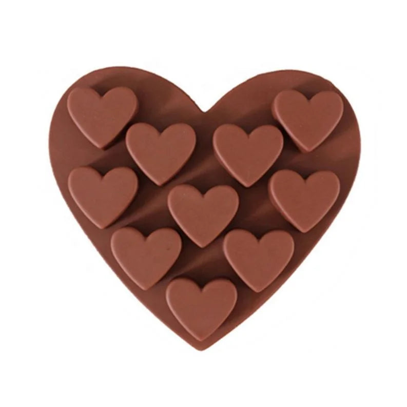 10 Cavity Silicone Mold Fondant Candy Silicone Chocolate Mould  for Gummy Jello Fondant Ice Cube Crayon Resin