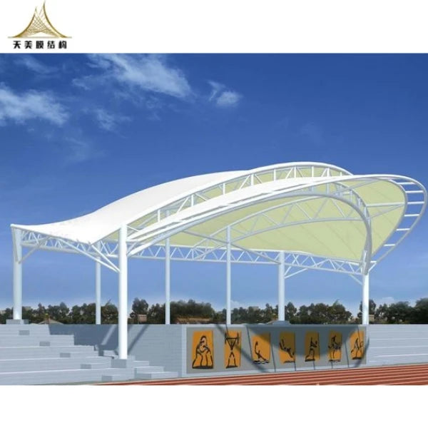 TIMI Custom 2024 PVDF/PTFE/ETFE Tensile Fabric Membrane Structure Sunshade Canopy Tent for Stadium Tennis Court