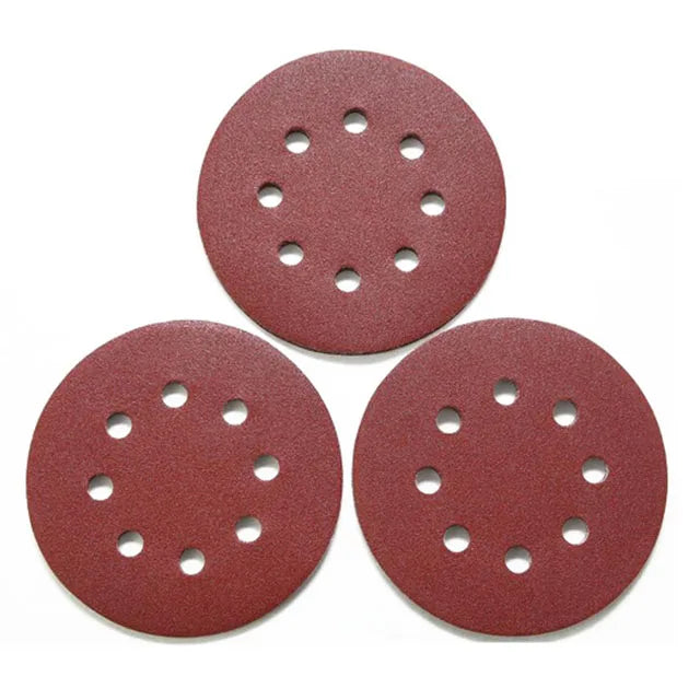 Oem Aluminum Oxide 125mm 150mm 5 Inch Hook and Loop Abrasive Sanding Disc Round Sand Paper