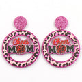 ERS918ER1984 1pair New Product CN Drop Leopard Print Cheer Mom TRENDY Mother's Day Acrylic Stainless Steel Jewelry for Women